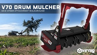 Drum Mulcher for Skid Steers  The Ultimate Land Clearing Solution  Virnig Manufacturing [upl. by Eelyma]