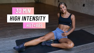 30 MIN CARDIO HIIT  ABS Workout  Flat Belly at Home [upl. by Larred]