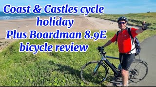 Boardman hybrid 89E Electric bicycle test amp 8 other cyclists on Coast amp Castles cycling holiday UK [upl. by Ellennad]