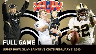 Super Bowl XLIV Saints First Super Bowl  Saints vs Colts  NFL Full Game [upl. by Tybald497]