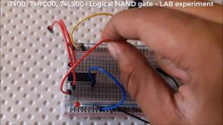 IC7400 74HC00 74LS00 Logical NAND gate LAB experiment with full explanation  DLD 2 [upl. by Alcot]