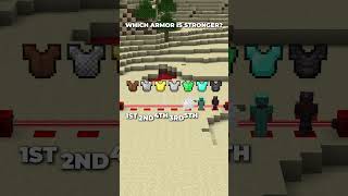 Stronger Test vs Different Armor はいよろこんで shorts minecraft memes [upl. by Ociram]