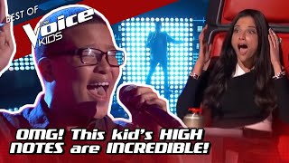 His AMAZING VOCAL RANGE left the coaches SPEECHLESS in The Voice Kids [upl. by Karlie]