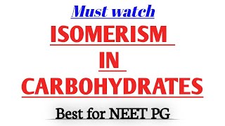 Isomerism in carbohydrates  Stereoisomerism  Optical isomerism  Biochemistry [upl. by Eidahs]