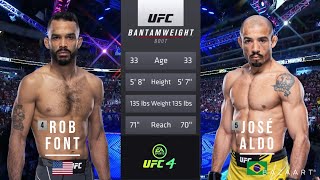 ROB FONT VS JOSE ALDO FULL FIGHT UFC FIGHT NIGHT [upl. by Adnaugal249]