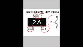 2a smd transistor 2a pnp transistor2a transistor ytshorts electronicscomponent [upl. by Naneik]