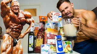 Ich esse 1 Tag lang wie Markus Rühl mit Thunfisch Proteinshake [upl. by Hardy]