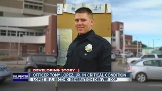 Officer Tony Lopez Jr in critical condition [upl. by Kadner264]