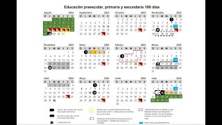 Calendario escolar 2023 2024 [upl. by Schnell811]