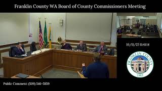 10112023 Franklin County WA Commissioners Meeting [upl. by Pete]