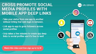 CrossPromote Social Media Accounts in One Place With Mobile App Deep Links [upl. by Elmore]