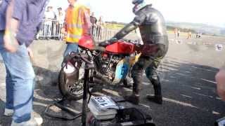 Honda 250 6 cylinder RC166 start up Jurby festival Isle of Man during the Manx Grand Prix Classic TT [upl. by Omland]