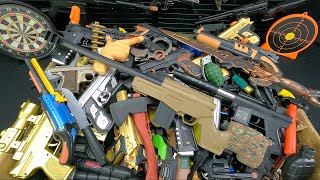 AWM Sniper Rifles Airsoft Rifle Gun BB Shotgun BB Machine Gun Uzi Revolver Gun Gold Stery Aug [upl. by Reisfield]