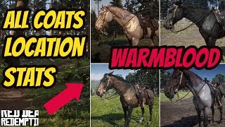 Red Dead Redemption 2 Dutch Warmblood HORSE LOCATION amp ALL COATS amp STATS GOOD HORSE GUIDE [upl. by Groscr]