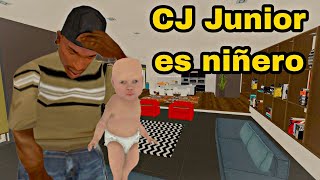 CJ Junior trabaja de niñero  GTA  San Andreas loquendo [upl. by Fatsug992]