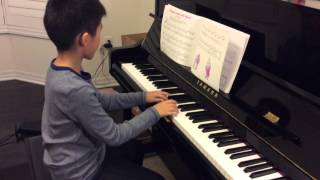 Piano John thompsons easiest piano course PART 4 melody in the left hand at the ball [upl. by Eadrahs988]