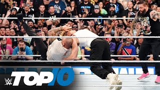 Top 10 WrestleMania SmackDown moments WWE Top 10 April 5 2024 [upl. by Shanney]