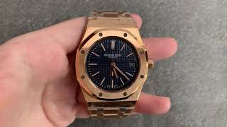 Audemars Piguet AP Royal Oak 15202OR Gold Cal2121 Automatic Mechanical Movement Watch [upl. by Sorkin567]