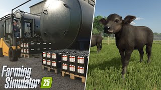 WATERBUFFELS EN BABYS IN FARMING SIMULATOR 25 [upl. by Buke]