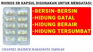 OBAT HIDUNG TERSUMBAT DAN ALERGI  RHINOS SR KAPSUL [upl. by Arahsak]