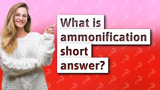 What is ammonification short answer [upl. by Susej397]