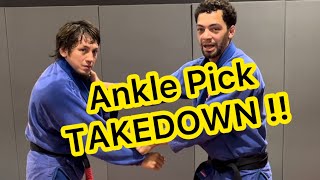 Ankle Pick Takedown in The Kimono [upl. by Okihcas]