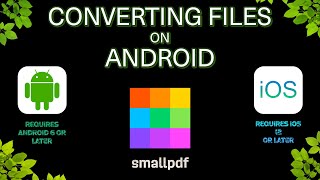 Best Free App For Converting Files On Android  Smallpdf Android [upl. by Nirehs160]