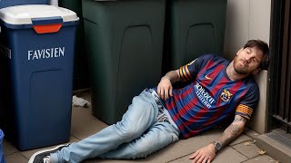 Lionel Messi is homelesscreated by AI [upl. by Eneirda]