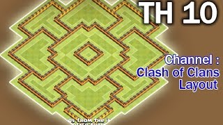 Clash of Clans Town Hall 10 Base Anti Farming Dark Elixir WITH REPLAY ATTACK [upl. by Eenaj]