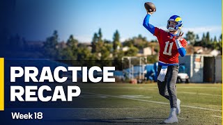 Bringing The Energy In Week 18  Rams Practice Recap vs 49ers [upl. by Avin]