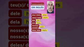 Pronomes possessivos em Inglês ingles inglesonline teacherandrebetti pronomes possessivo [upl. by Yrreg]