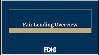 Fair Lending Overview Credit Discrimination Risks and the FDIC Fair Lending Review Process [upl. by Howzell245]