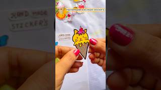 How to make own Homemade kawaii Stickers diy shorts kids [upl. by Mira]