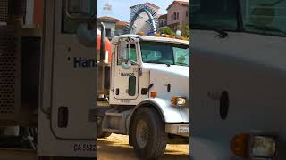 Cement mixer truck driving [upl. by Yrem]