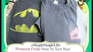 How To Turn Regular Shirt Into Vintage Feel Shirts  aSimplySimpleLife [upl. by Etteloc916]