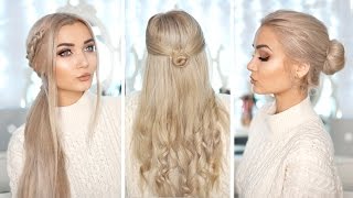 3 Cute amp Easy Hairstyles With Hair Extensions [upl. by Sera]