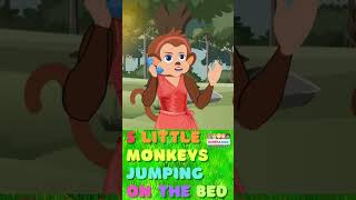 5 Little Monkeys Jumping On The Bed  Animated Kids Songs amp Nursery Rhymes [upl. by Trahurn]