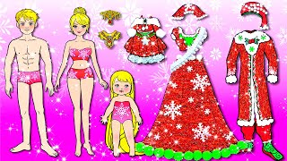 Học Làm Búp Bê Giấy  Gia Đình Rapunzel Trang Trí Trang Phục Dạ Hội Noel  Câu Chuyện Của Barbie [upl. by Hole]