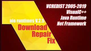 How to Repair Net Framework and Vcredist All In One  All Windows [upl. by Aratahc]