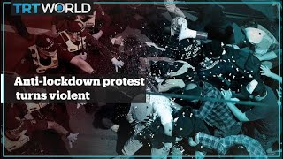 Antilockdown protest in Melbourne turns violent [upl. by Gnoh424]