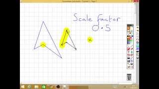 Year 8 Constructing an enlargement with a scale factor less than 1 [upl. by Julis]