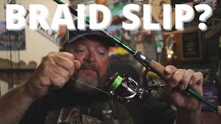 How To Spool Braid On A Spinning Reel no slipping [upl. by Adidnere]