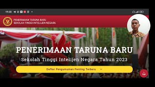 Pengumuman Penerimaan Taruna STIN 2023  400 kuota stin ptbstin kedinasan [upl. by Eirrahs368]