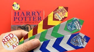 Easy Harry Potter Bookmark DIY  How to make a Chevron Bookmark DIY  Easy Paper Bookmark Ideas [upl. by Werdnael141]