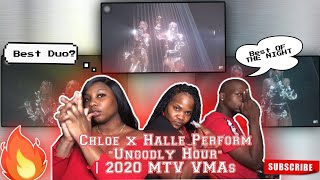 BEST PERFORMANCE OF THE NIGHT  Chloe x Halle Perform quotUngodly Hourquot  2020 MTV VMAs  REACTION [upl. by Woodring]