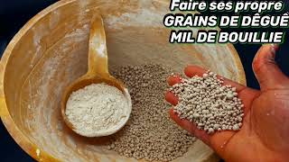 Granulés de mil pour bouillie ou dêguê fait maison [upl. by Zondra]