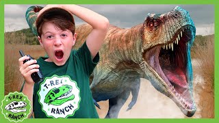 Giant Dinosaurs Mystery Doors and Epic Adventure  2 HOUR TRex Ranch Dinosaur Videos for Kids [upl. by Haerle]