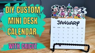 Custom DIY mini stackable Desk Calendar with Cricut [upl. by Refinaj761]