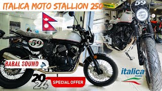 Nepal’s Affordable Cafe Racer Italica Moto Stallion 250  Review  Price  NOMAD NEPALI 🇳🇵🇳🇵 [upl. by Nale]