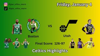 Boston Celtics Highlights vs Utah Jazz January 5 2024 [upl. by Luhey]